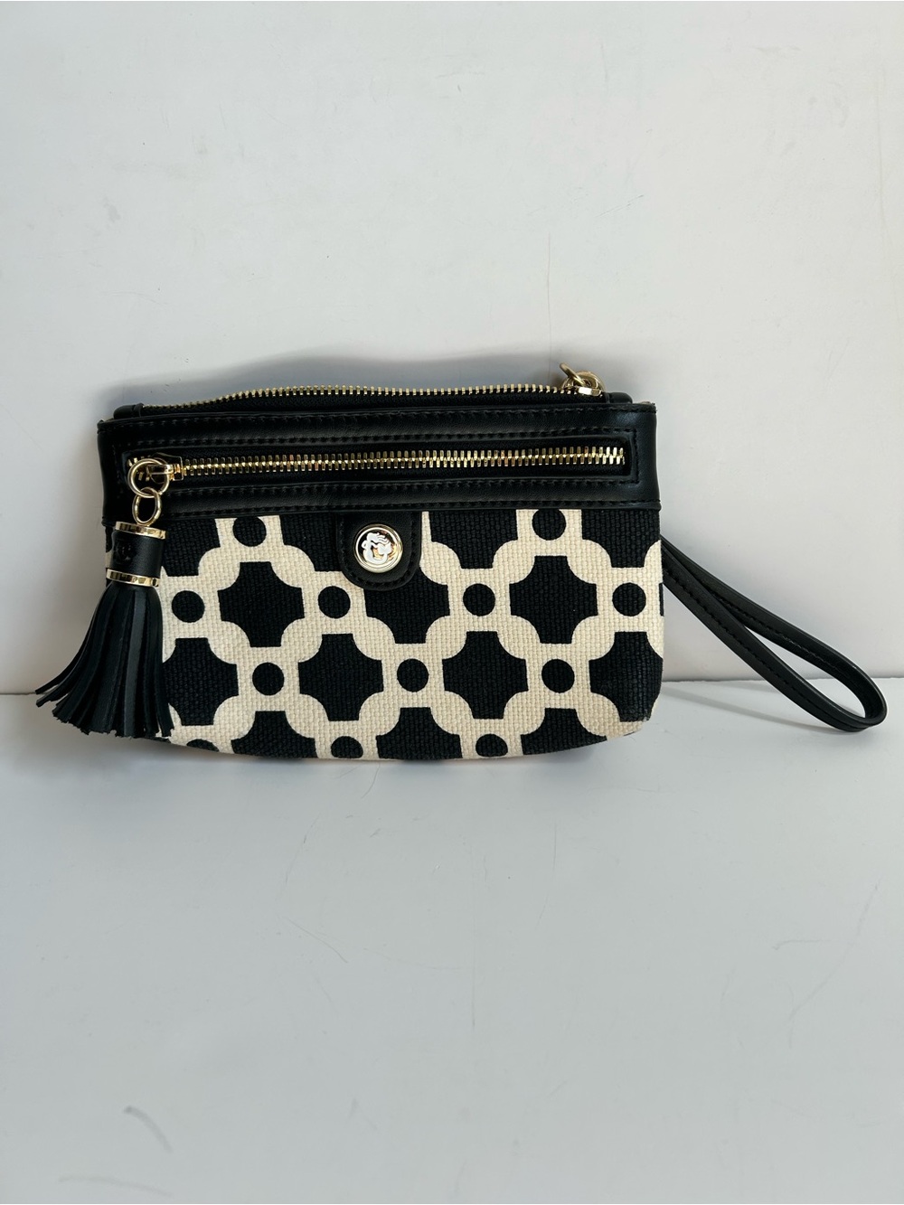 Spartina 449 Spartina Leather And Linen Wristlet Wallet Purse